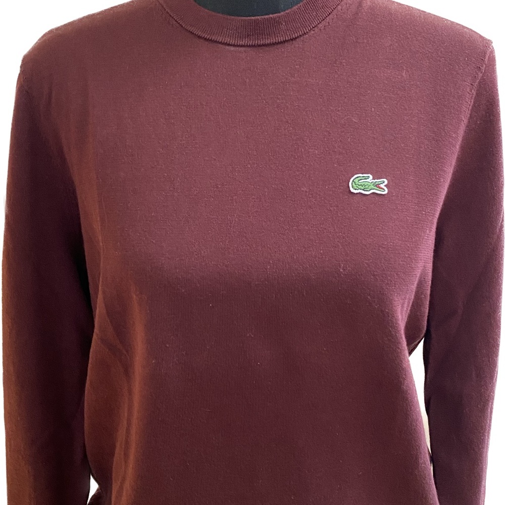 Lacoste Women's Crewneck Sweater Burgundy